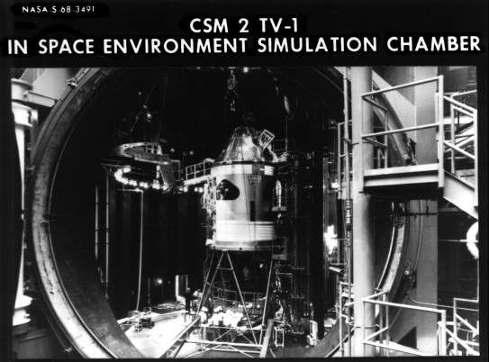 [2TV-1 in space chamber]