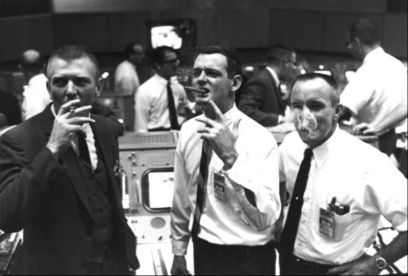 [Flight directors celebrate Apollo 
7]