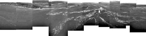 Composite of Titan's Surface Seen During Descent