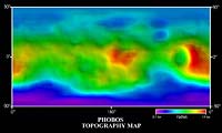 Topographic Map of Phobos