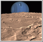 Neptune on Triton's Horizon