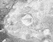 Impact Crater with Ejecta Blanket