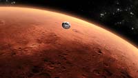Curiosity Approaching Mars, Artist's Concept