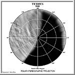 Tethys South Polar Map